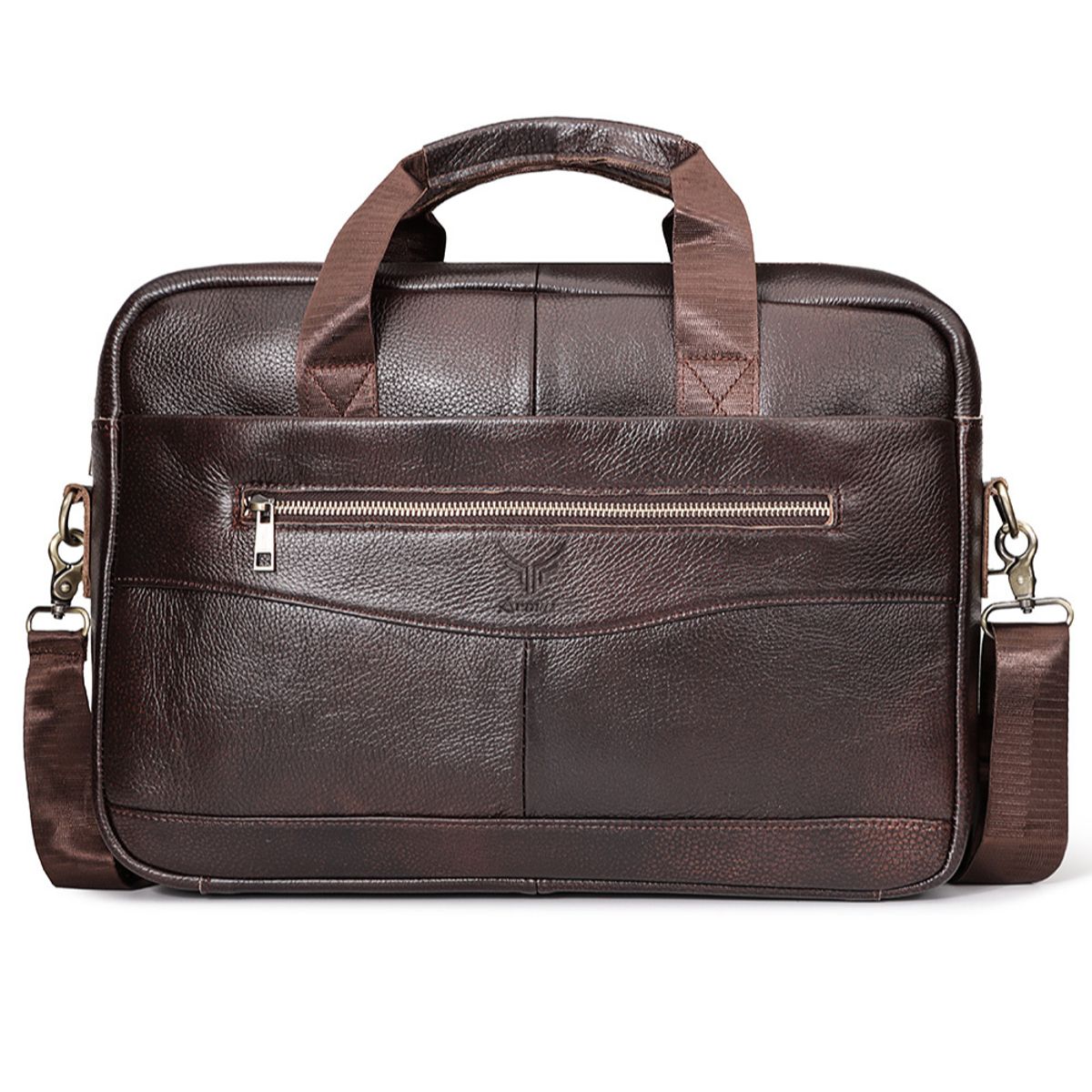 ARMUZ - Maletín de cuero vacuno ZEUS MH509 Para Laptop 14