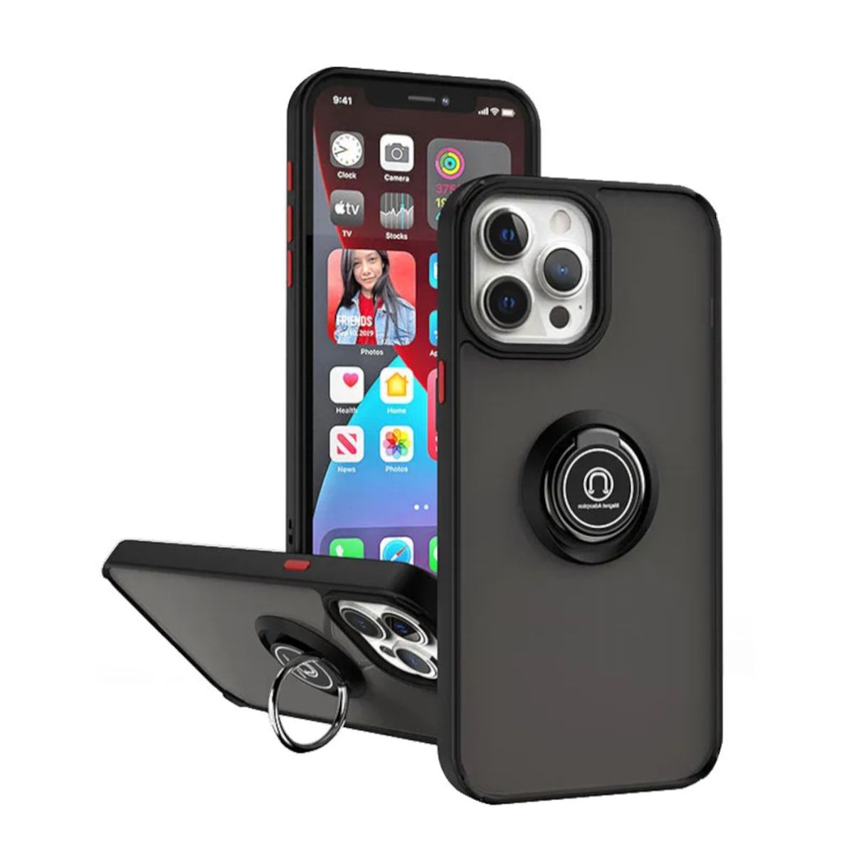 OEM - Case Ahumado Compatible con iPhone 15 Pro Max Negro
