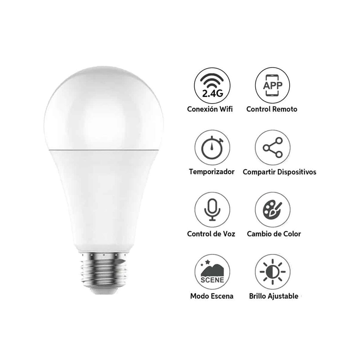 TECH CARE - Foco Led Inteligente 9W