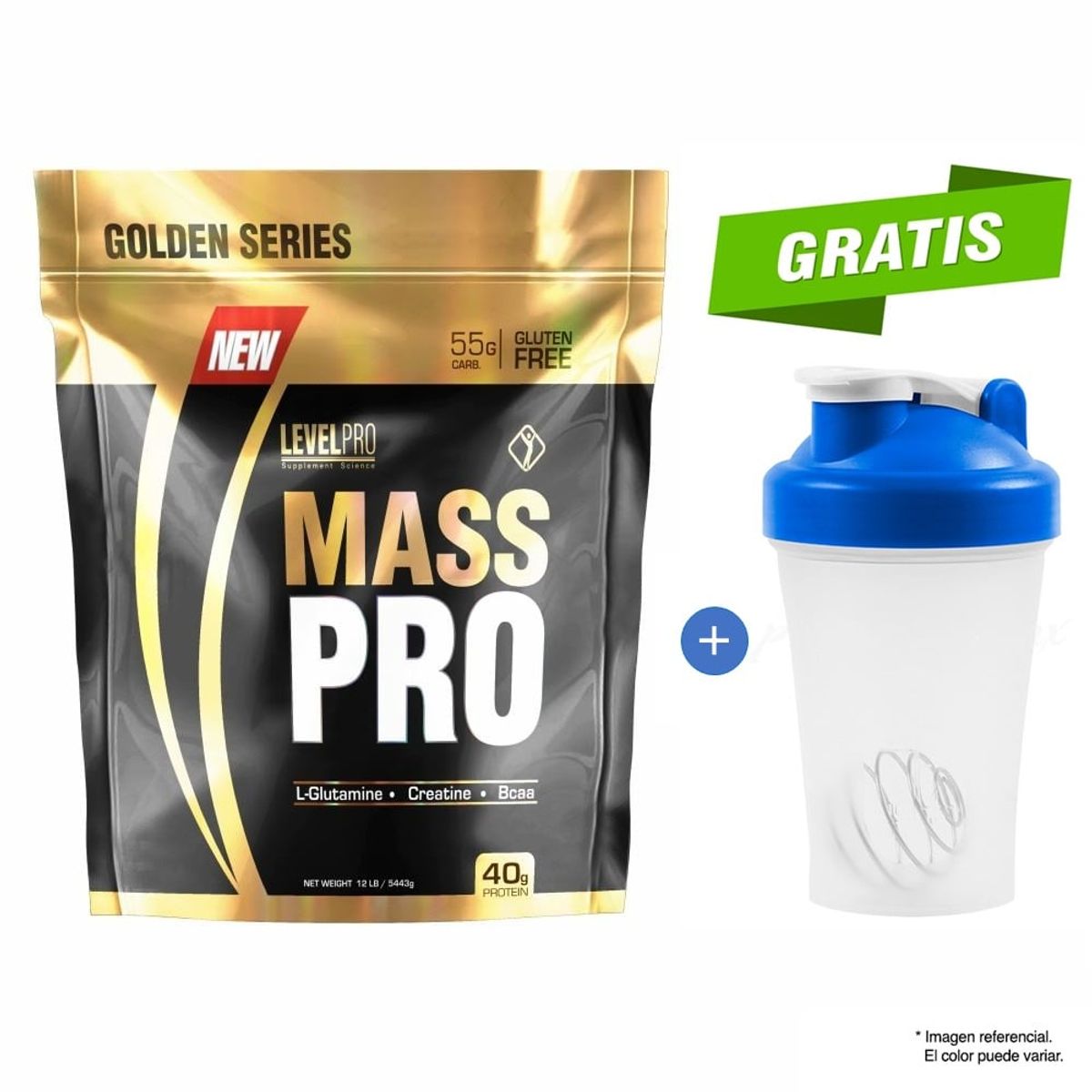 LEVEL PRO - LEVEL PRO MASS PRO 15 LIBRAS RICH CHOCOLATE + SHAKER
