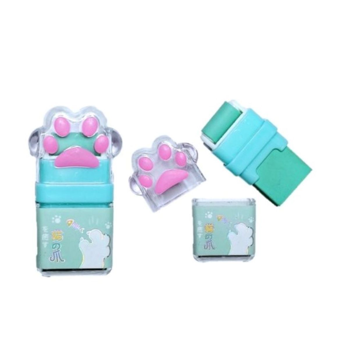 GENERICO - BORRADOR GARRITA CON RODILLO LIMPIADOR KAWAI - VERDE