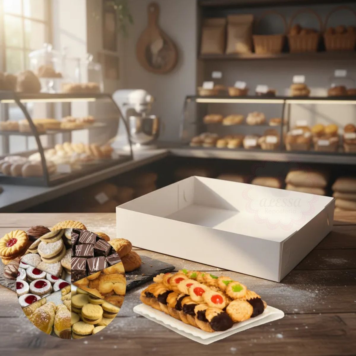 GENERICO - 50 Cajas de Bocaditos sin Tapa para Repostería