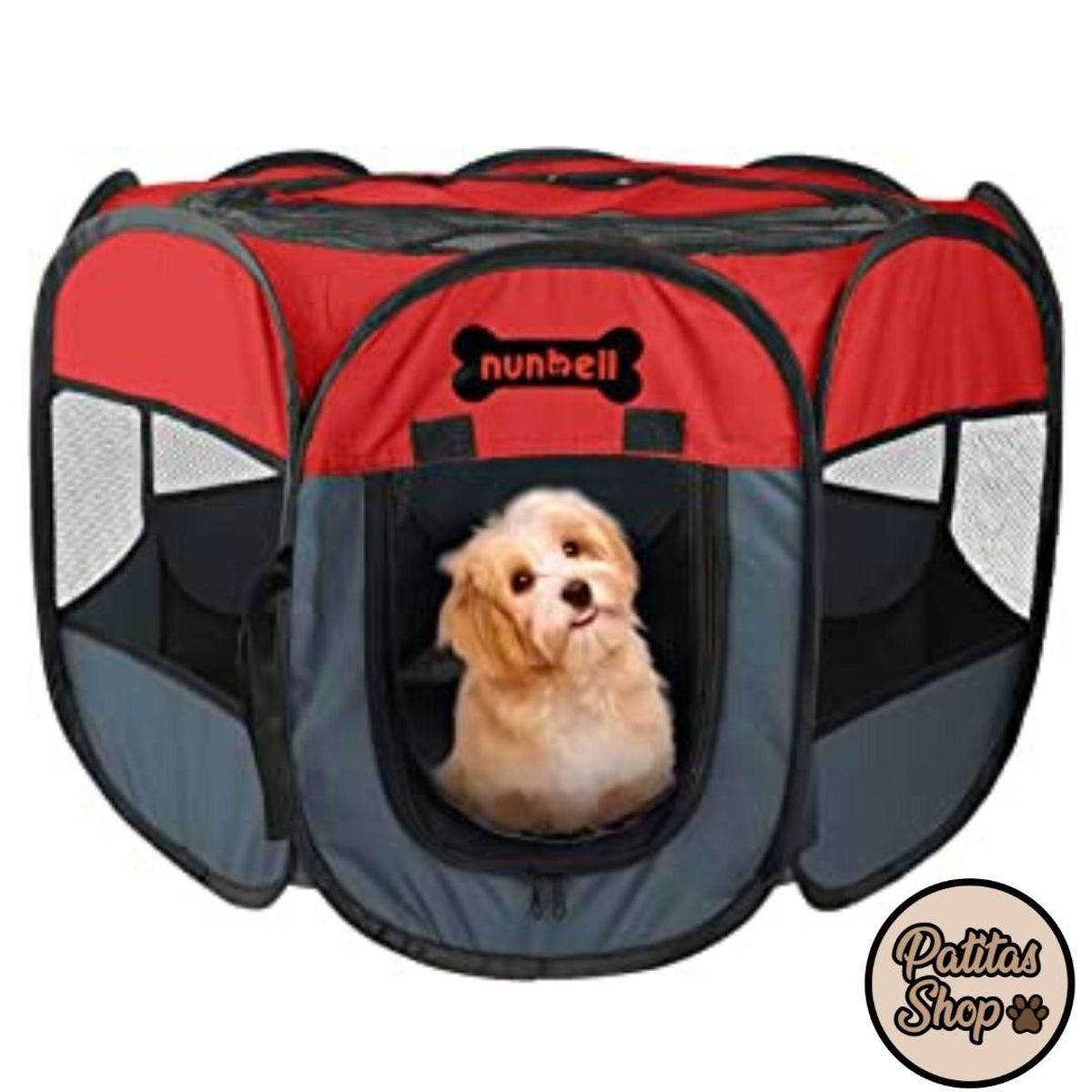 GENERICO - Corral Plegable L Para Mascotas ROJO