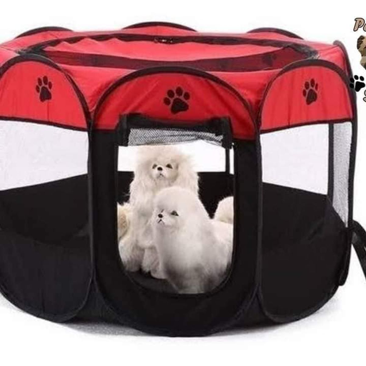 GENERICO - Corral Plegable L Para Mascotas ROJO