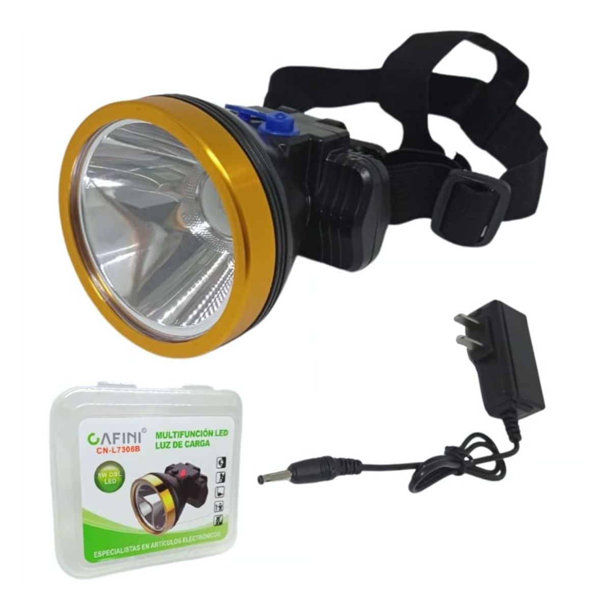 GENERICO - Linterna Frontal Recargable Led 5w Multifuncional Cafini CN-L7306B