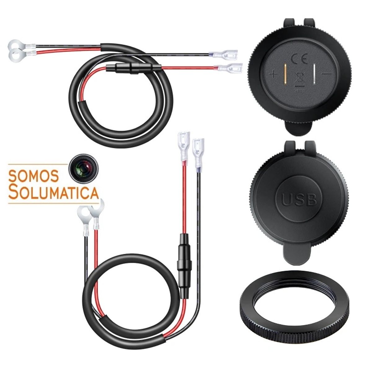 GENERICO - Cargador tipo C y USB Para Auto - 60W PD - Empotrable