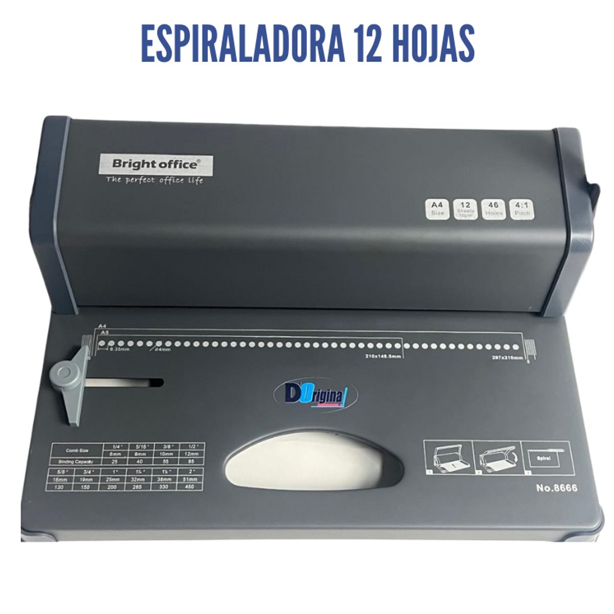 GENERICO - Espiraladora 12 hojas