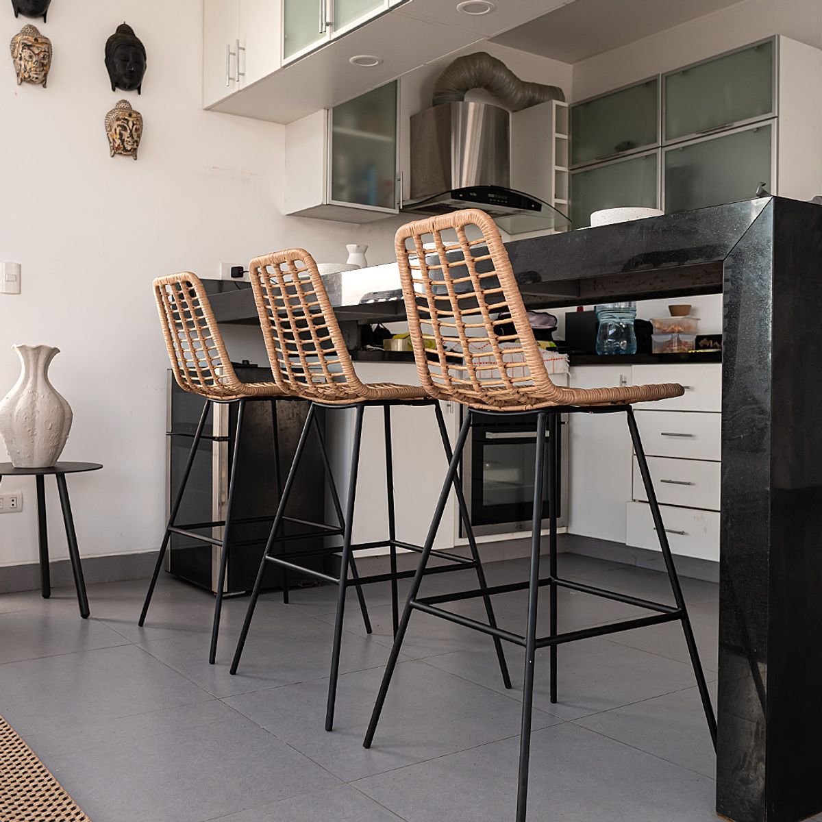 NIHM - Silla Bar Mingo Rattan Natural 65cm