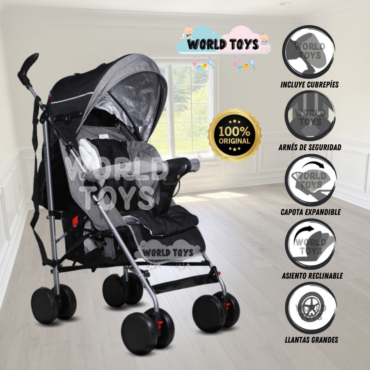 GENERICO - Coche Bastón «BENEDETTI» Edición Limitada Black