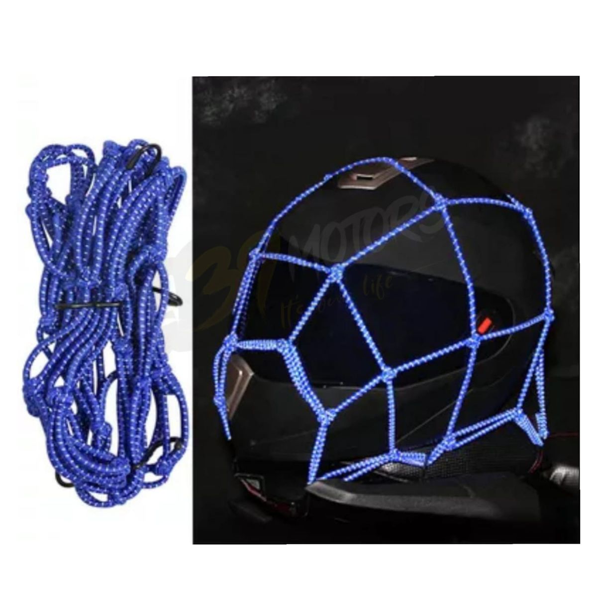 GENERICO - MALLA PULPO REFLECTIVA COLOR AZUL