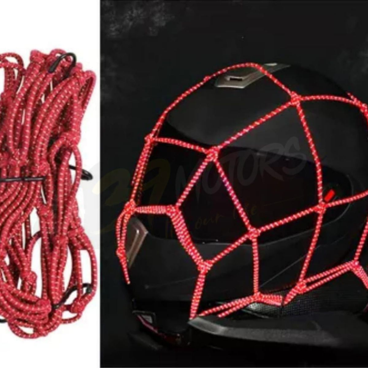 GENERICO - MALLA PULPO REFLECTIVA COLOR ROJO