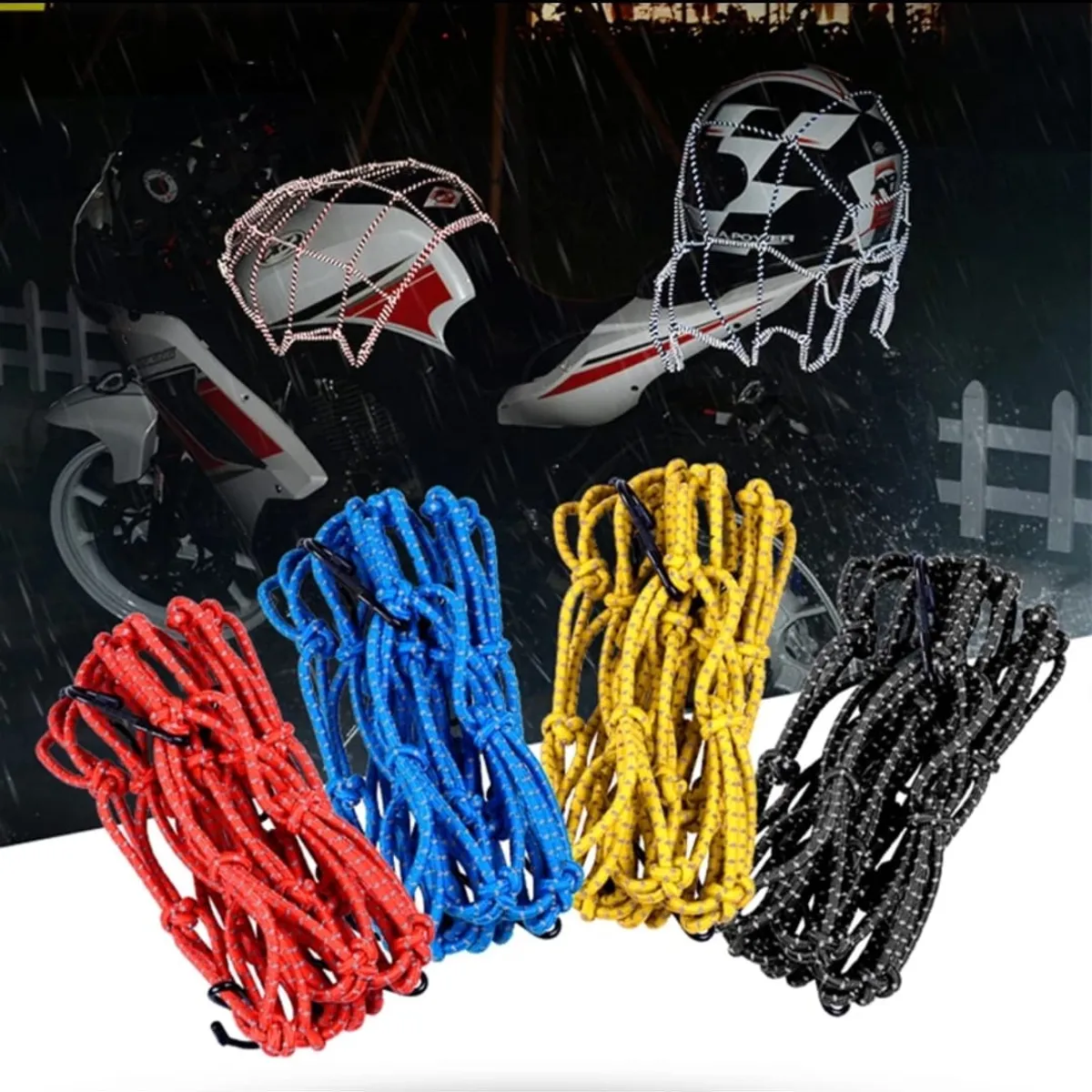 GENERICO - MALLA PULPO REFLECTIVA COLOR NEGRO