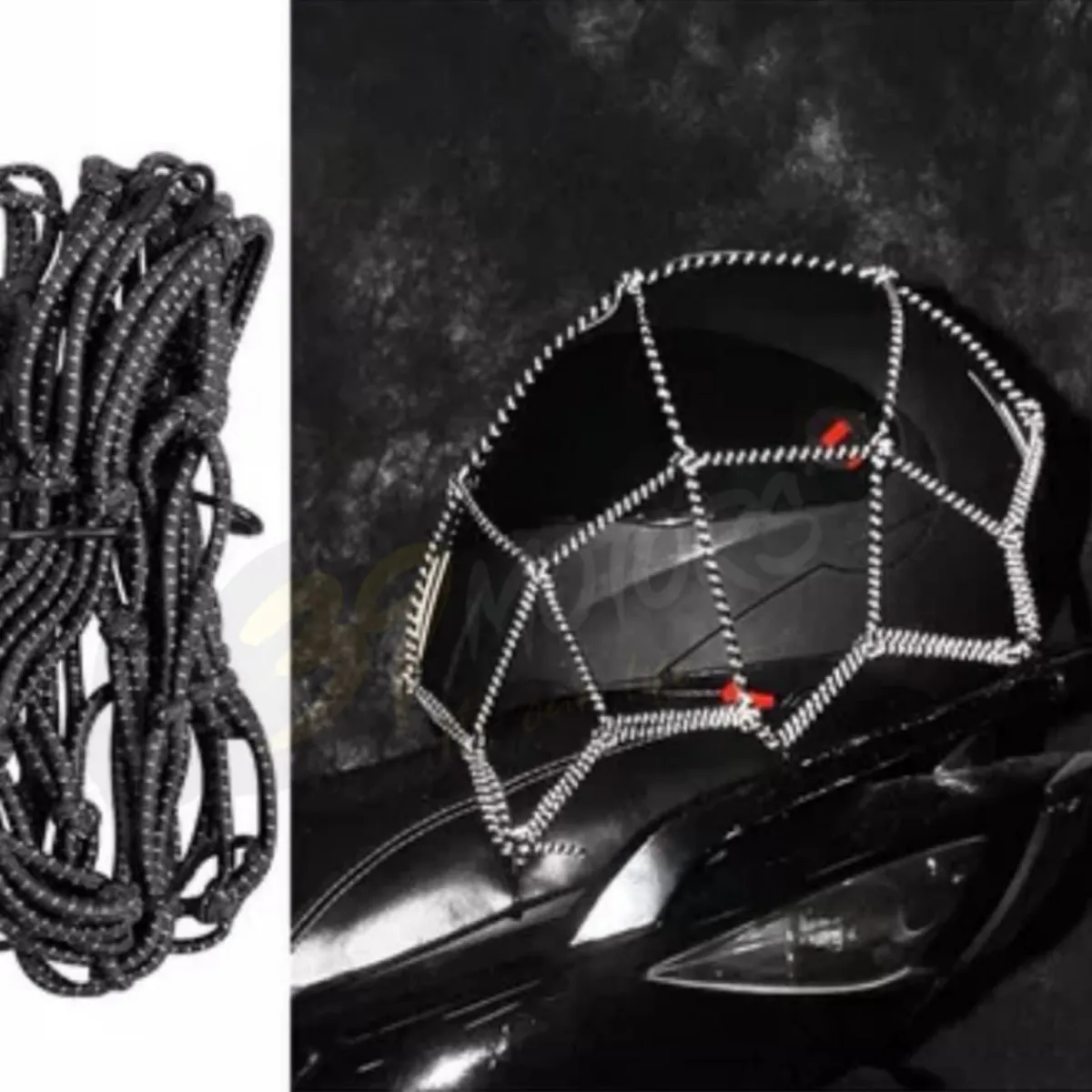 GENERICO - MALLA PULPO REFLECTIVA COLOR NEGRO