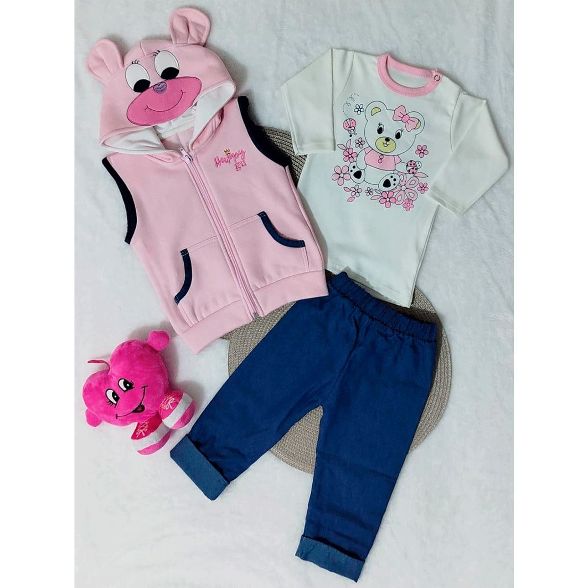 GENERICO - CONJUNTO CHALECO PARA BEBE