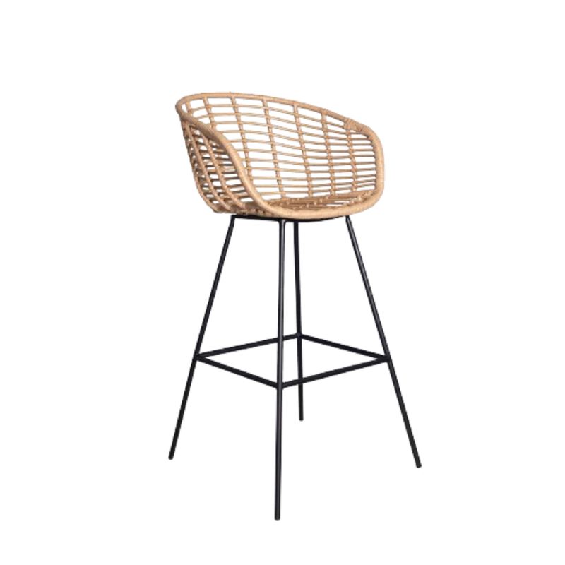 NIHM - Silla Bar Lincon Rattan Natural 75 cm