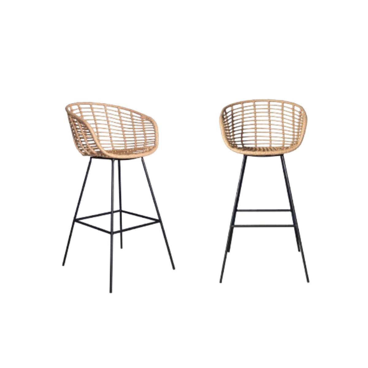 NIHM - Silla Bar Lincon Rattan Natural 75 cm