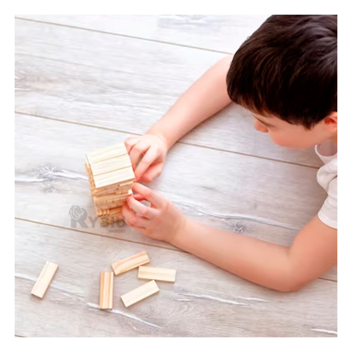 GENERICO - Torre Familiar Didactico con Tono Madera Y+Gift Stickers