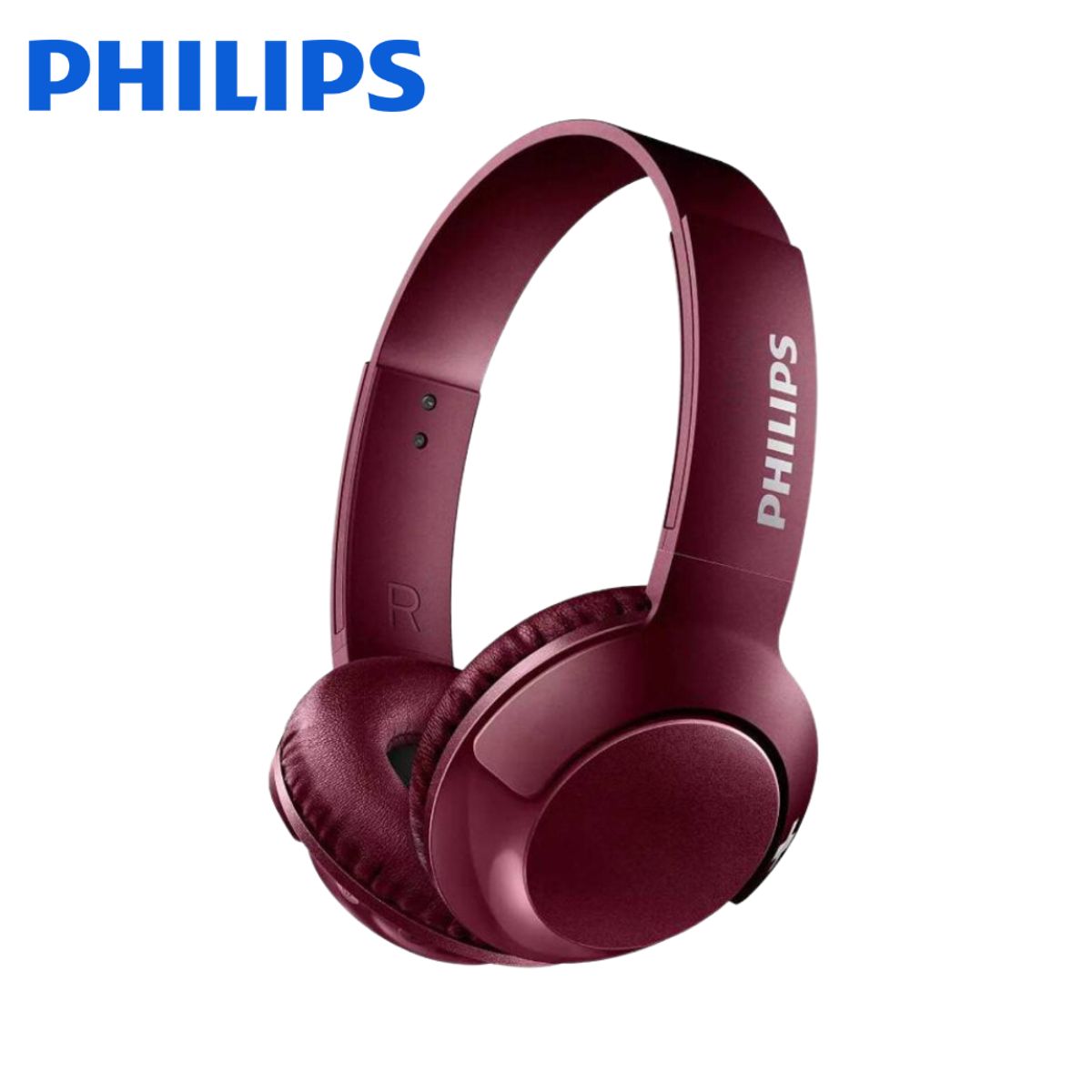 PHILIPS - Audífono Philips Bass+ SHB3075 Wireless Rojo Vino Bluetooth 12 Horas