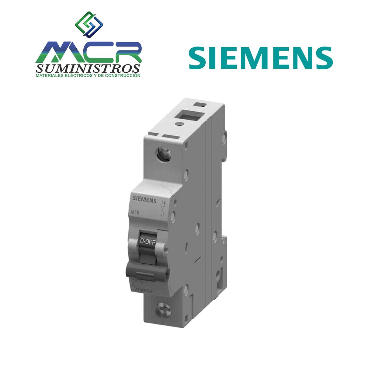 SIEMENS - INTERRUPTOR TERMOMAGNETICO 1 POLO 6 AMPERIOS 240VAC SIEMENS