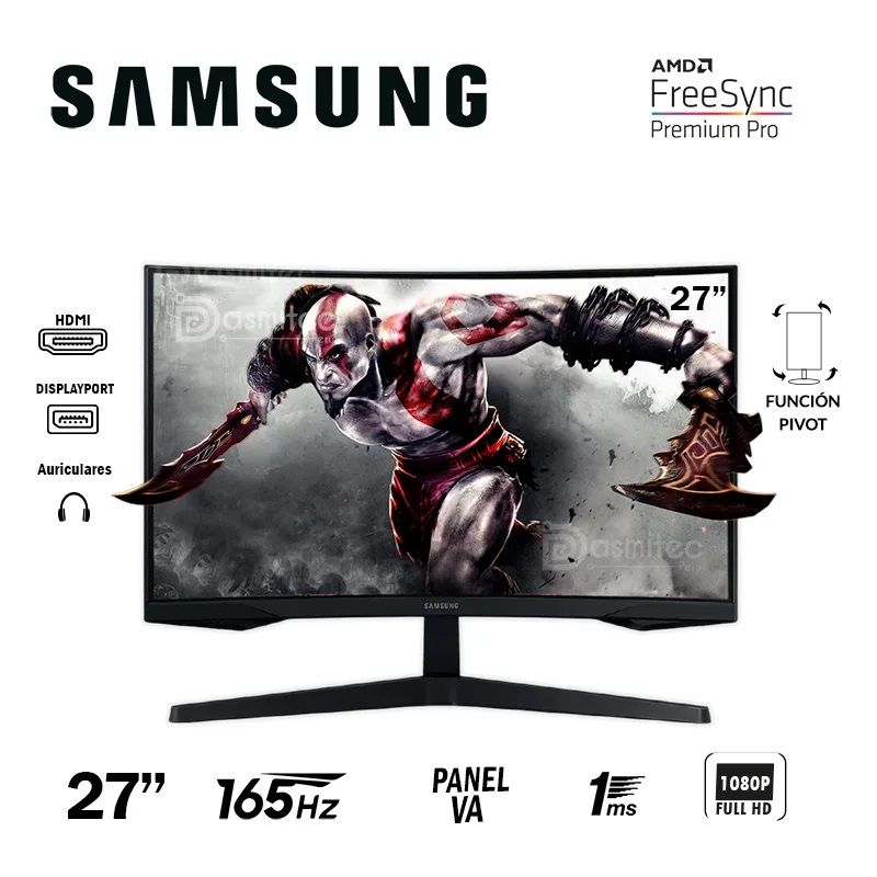 SAMSUNG - Monitor SAMSUNG Gaming Odyssey G5 de 27 165Hz 1ms MPRT