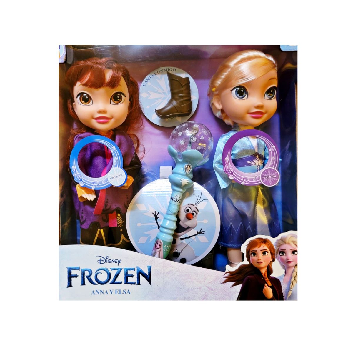 GENERICO - FIGURA FROZEN ANA Y ELSA ALTERNATIVO A1 con varita musical