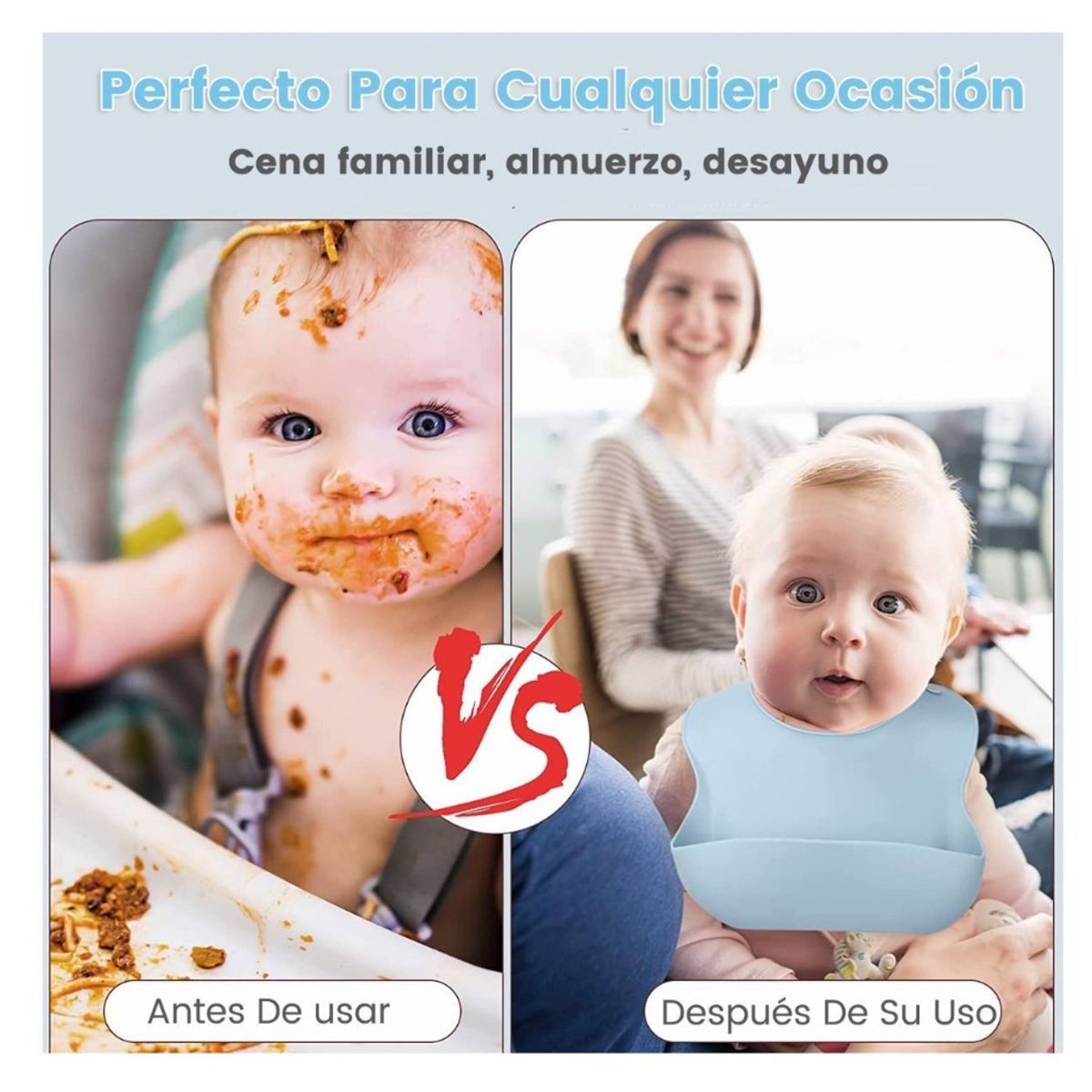 TIOZONEY - Juego De Cubiertos De Silicona Antideslizante Para Bebé 7pcs