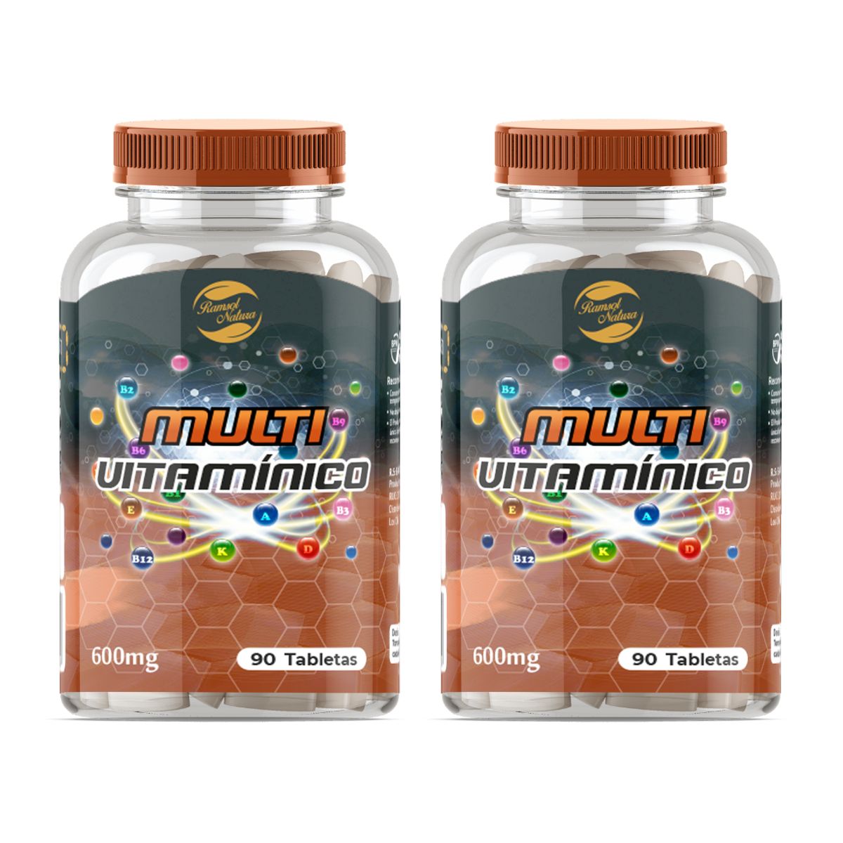 RAMSOL NATURA - Multivitamínico 90 Tabletas Pack 2 Frascos  Ramsol Natura