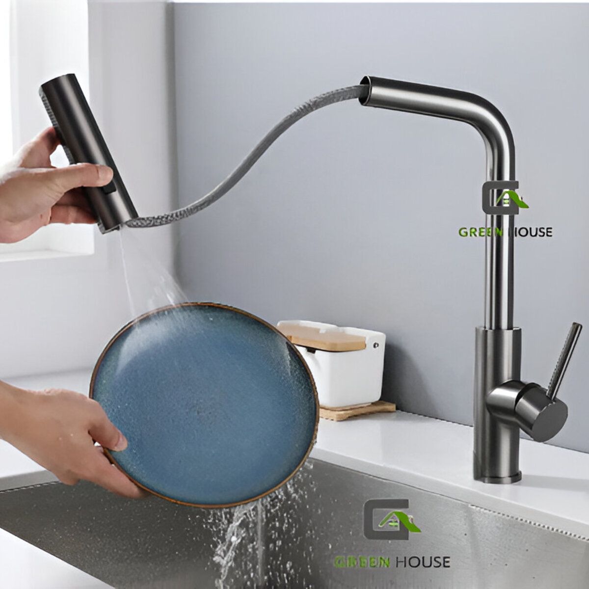 GREEN HOUSE - MEZCLADORA COCINA EUROPEO MULTIFUNCION EXTRAIBLE RETRACTIL