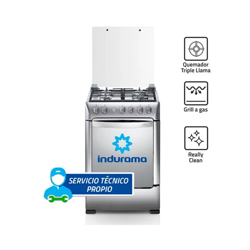 INDURAMA - Cocina Indurama a Gas de 4 Hornillas Florencia Zafiro Croma