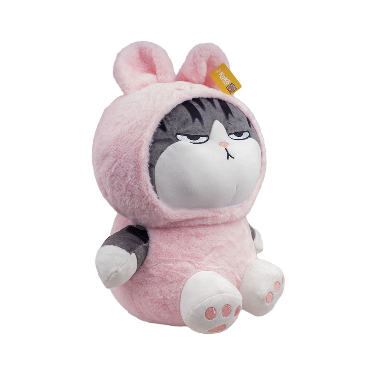 GENERICO - Peluche Grande Gato Molesto Capucha Rosada