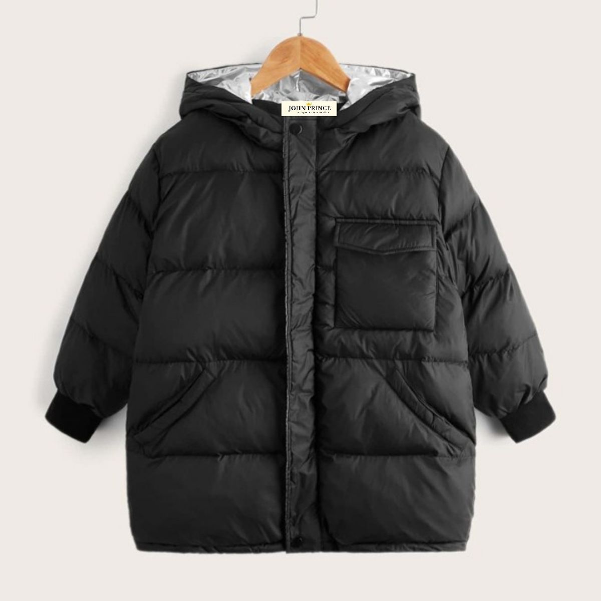 JOHN PRINCE - Abrigo acolchado plumífera niños con bolsillo y capucha Remate de exhibición