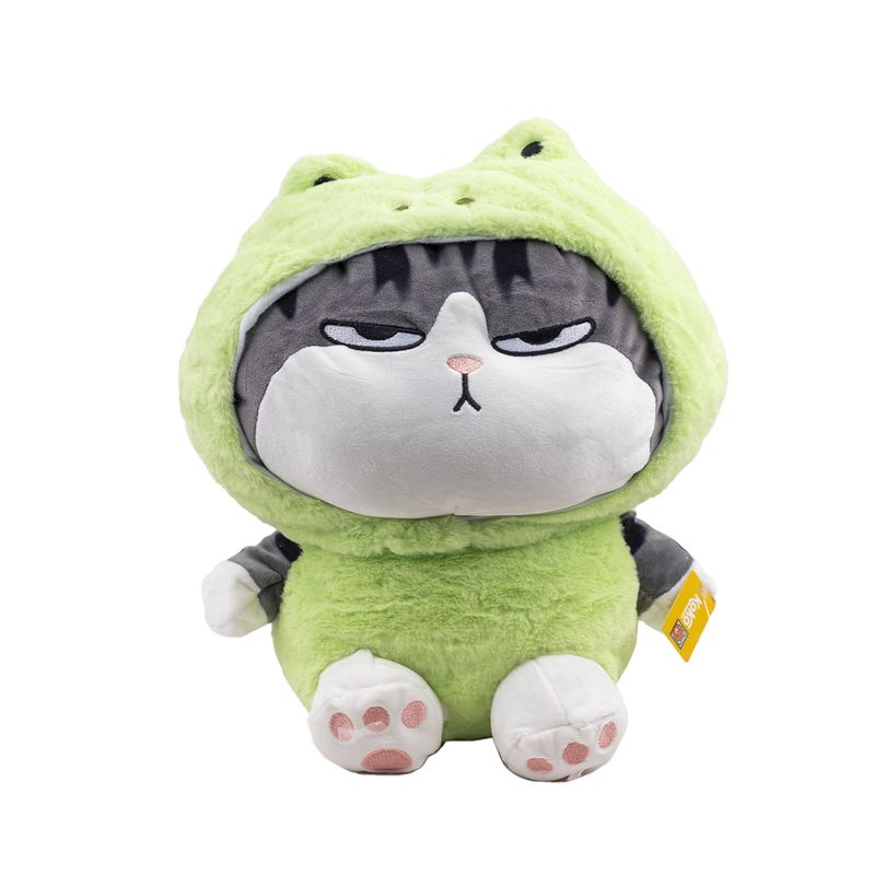 GENERICO - Peluche Grande Gato Molesto Capucha Verde