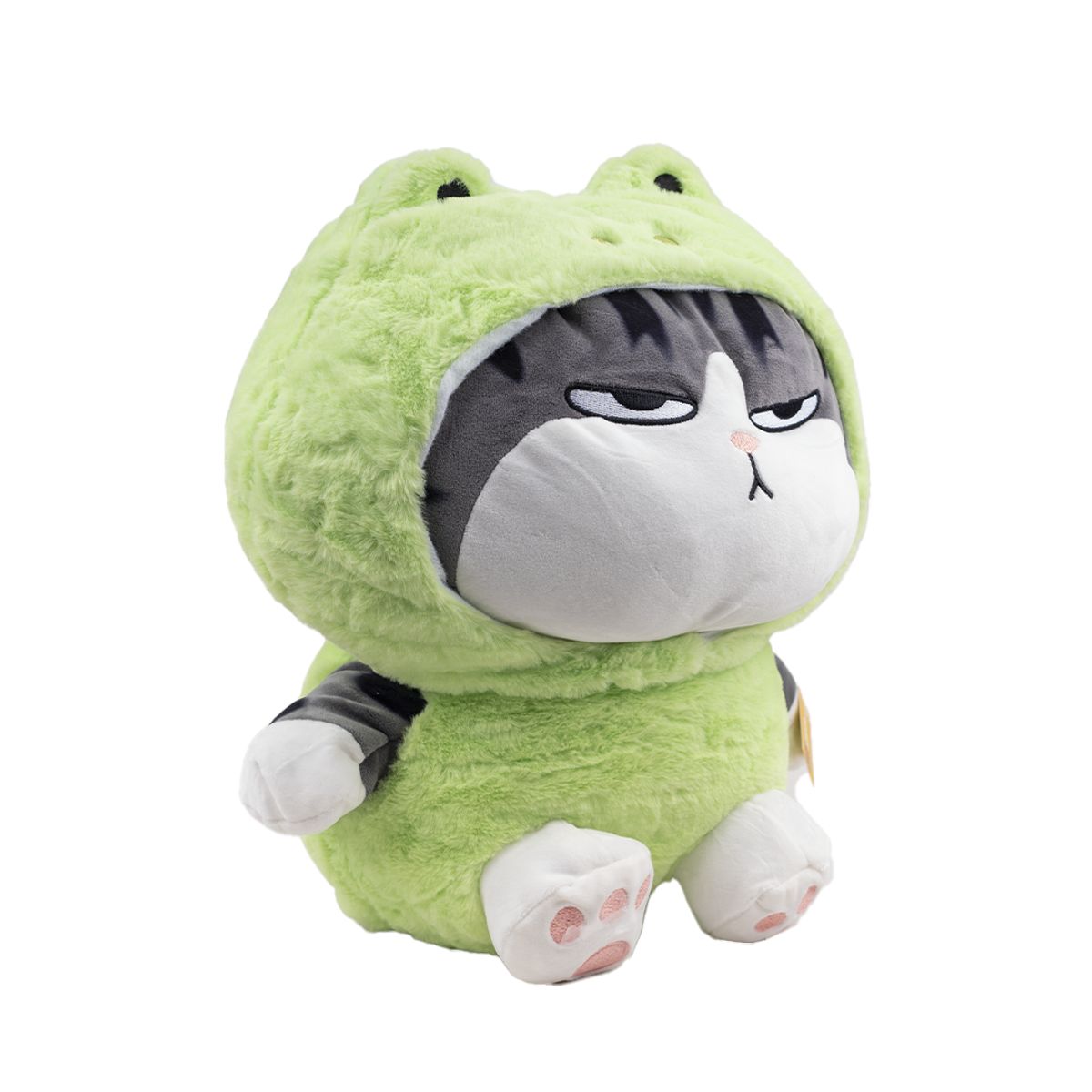 GENERICO - Peluche Grande Gato Molesto Capucha Verde