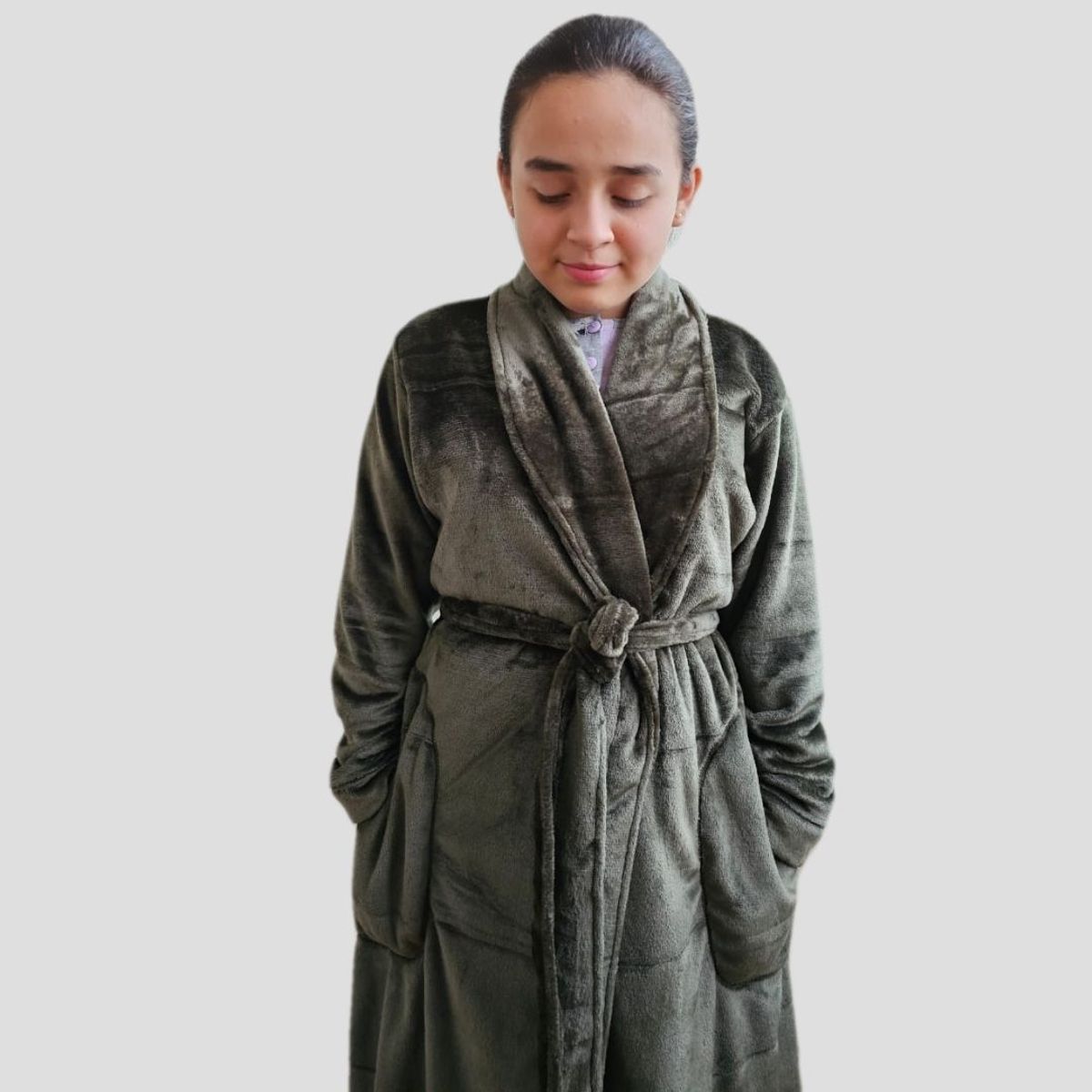 GENERICO - Salida de cama larga en felpa