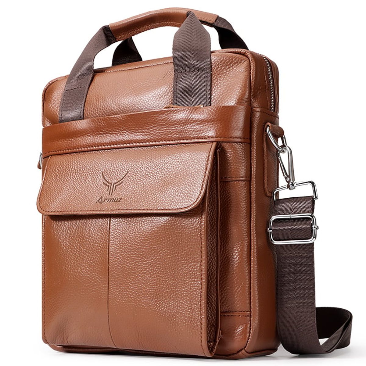 ARMUZ - MORRAL DE CUERO VACUNO LAPTOP 13 - A4  CÓD MH544