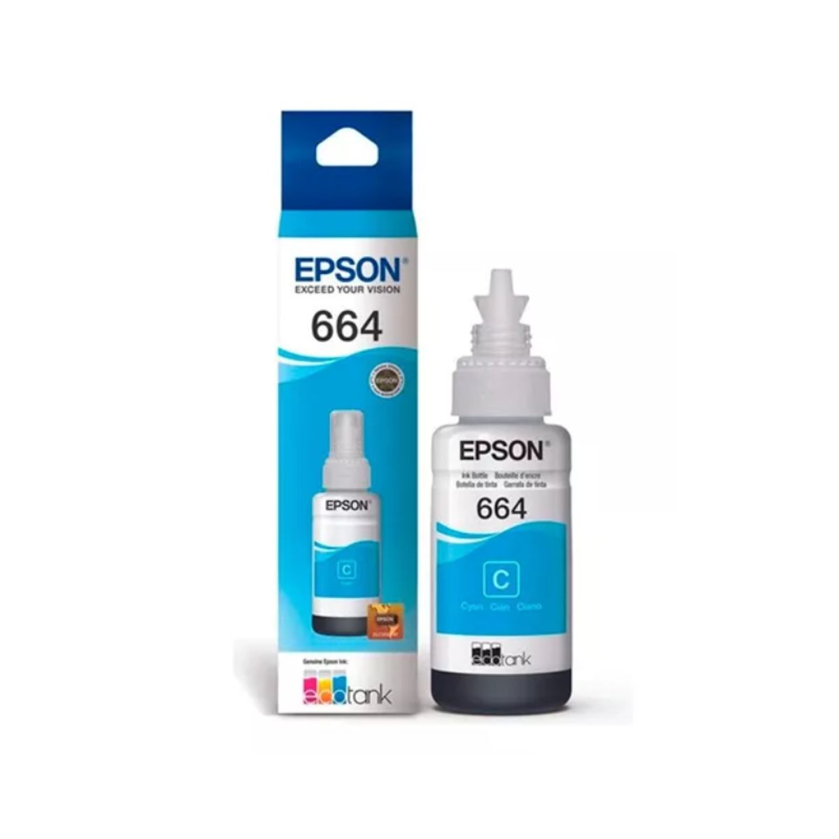 EPSON - Botella de Tinta Epson T664220 Cian