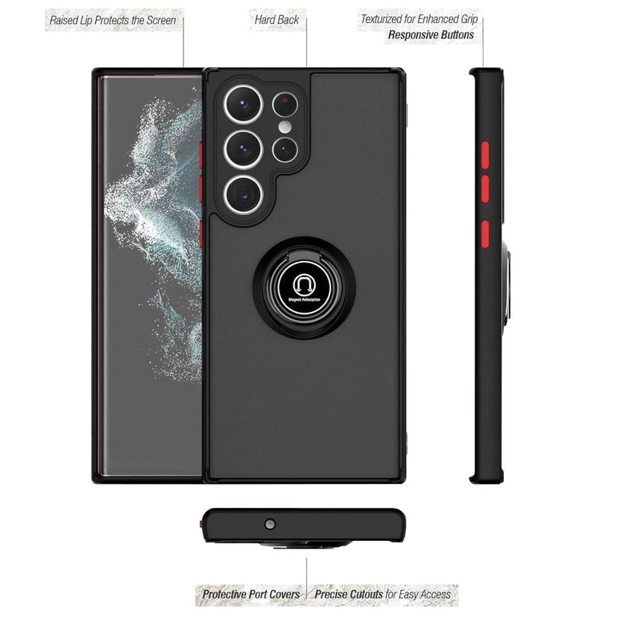 OEM - Case Ahumado Compatible con Samsung S24 Ultra Negro