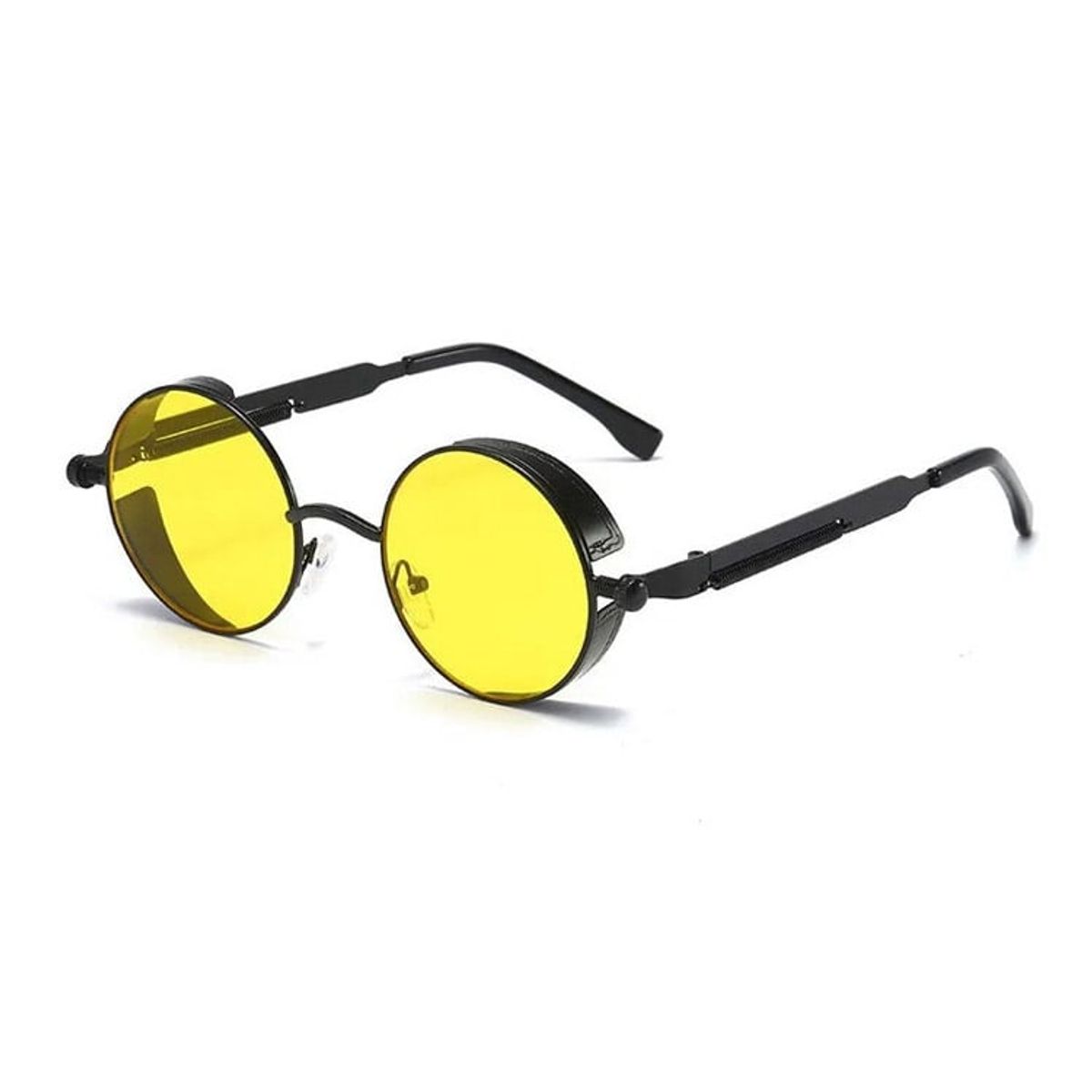 LA TIENDA 88 JOYAS Y ACCESORIOS - La Tienda 88 - Lentes De Sol Steampunk Redondos - Amarillo