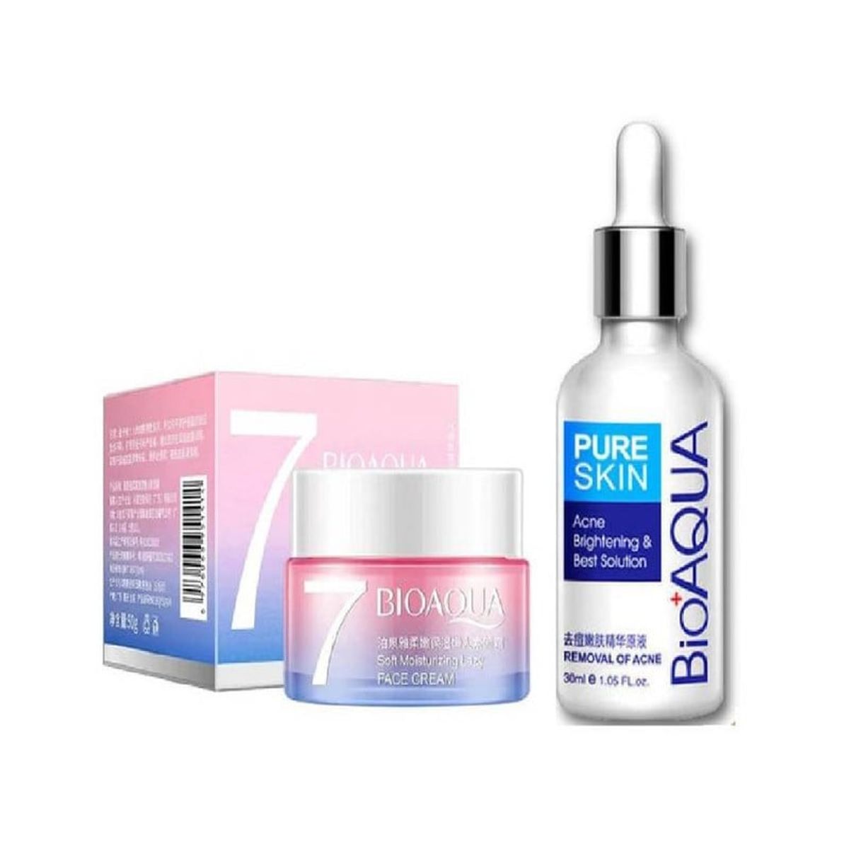 BIOAQUA - Crema Hidratante V7 + Serum Anti-Acné - Bioaqua