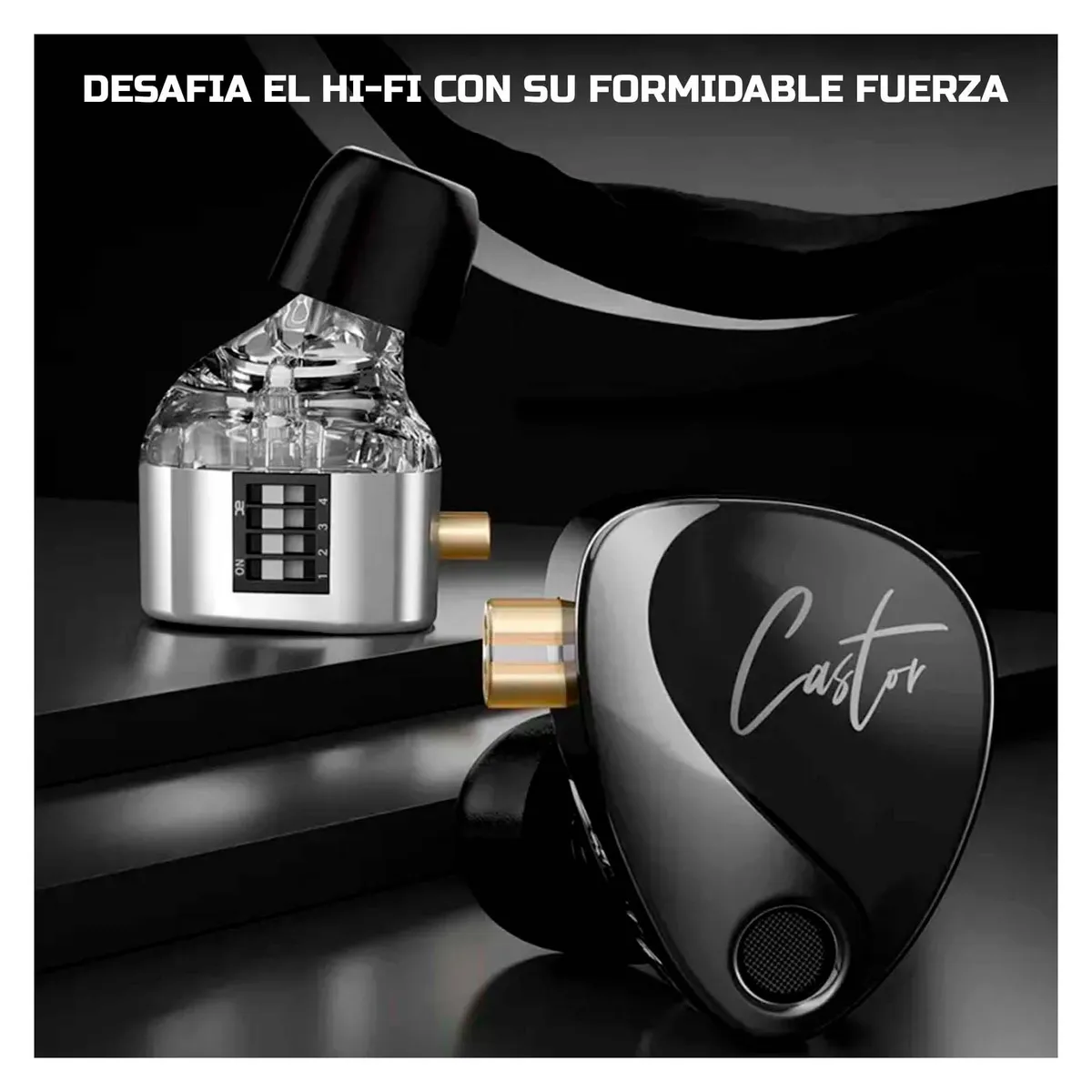 KZ - Audífonos In-Ear Gamer Con Micro Kz Castor Negro