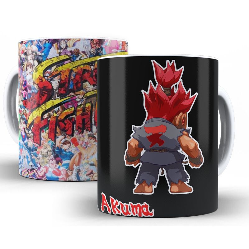 GENERICO - Tazas  -  DNuñez - Taza personalizada Street Fighter Akuma