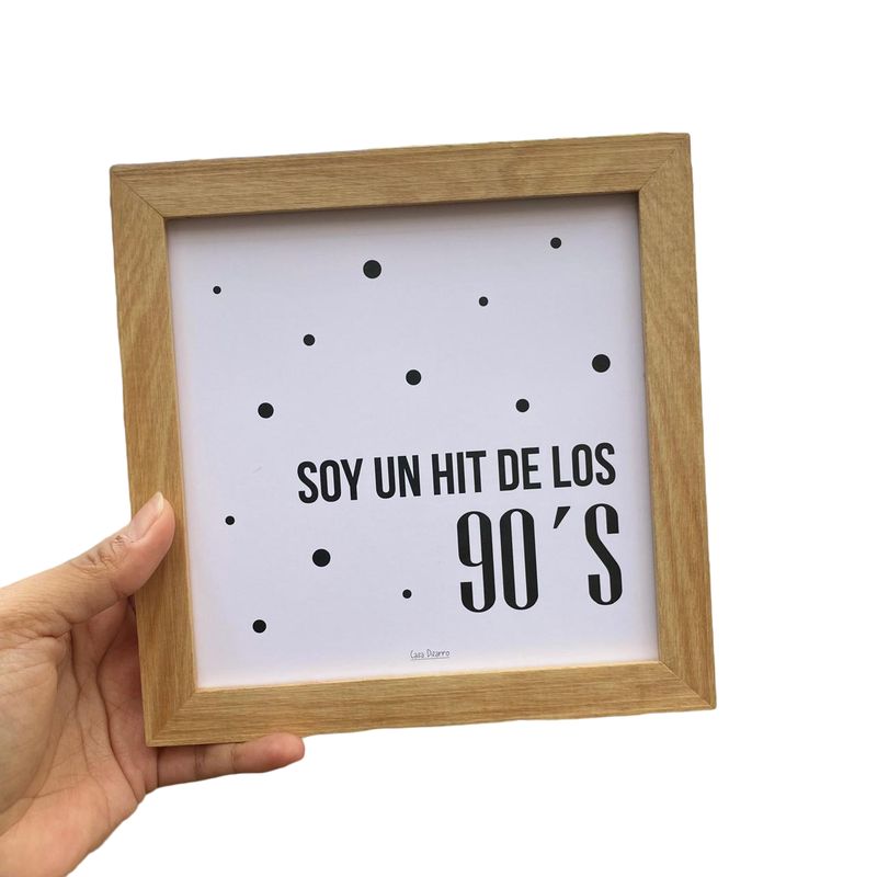 CASA PIZARRO - Cuadro Hit de los 90s 17 x 17 cm