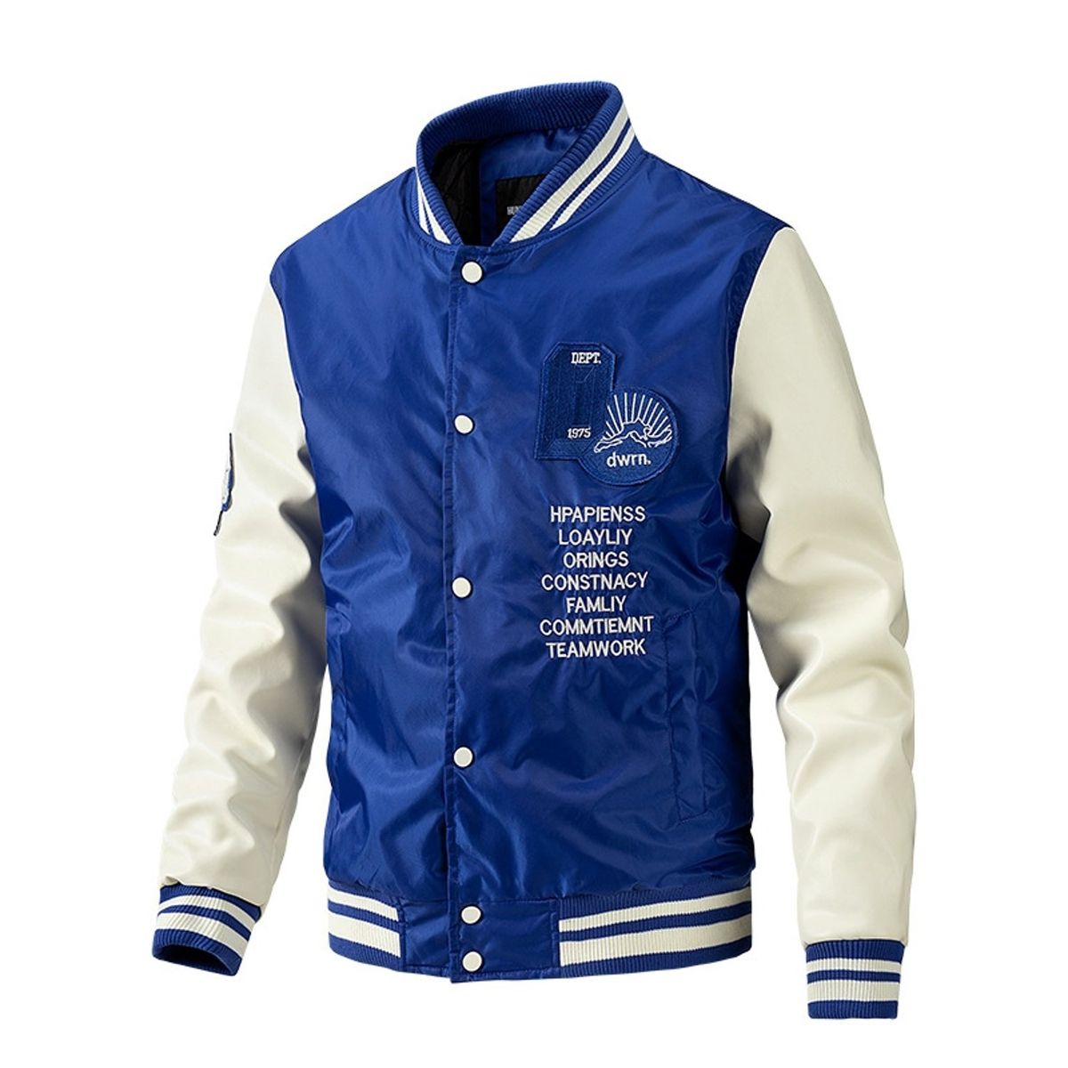 TIOZONEY - Chaqueta de béisbol para hombre - Azul