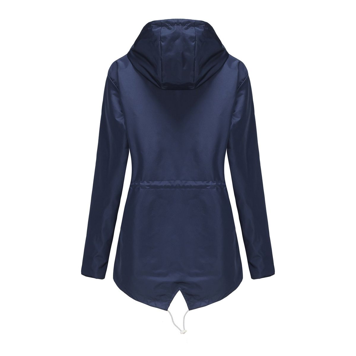 TIOZONEY - Cortavientos impermeable con gorro para mujer - Azul