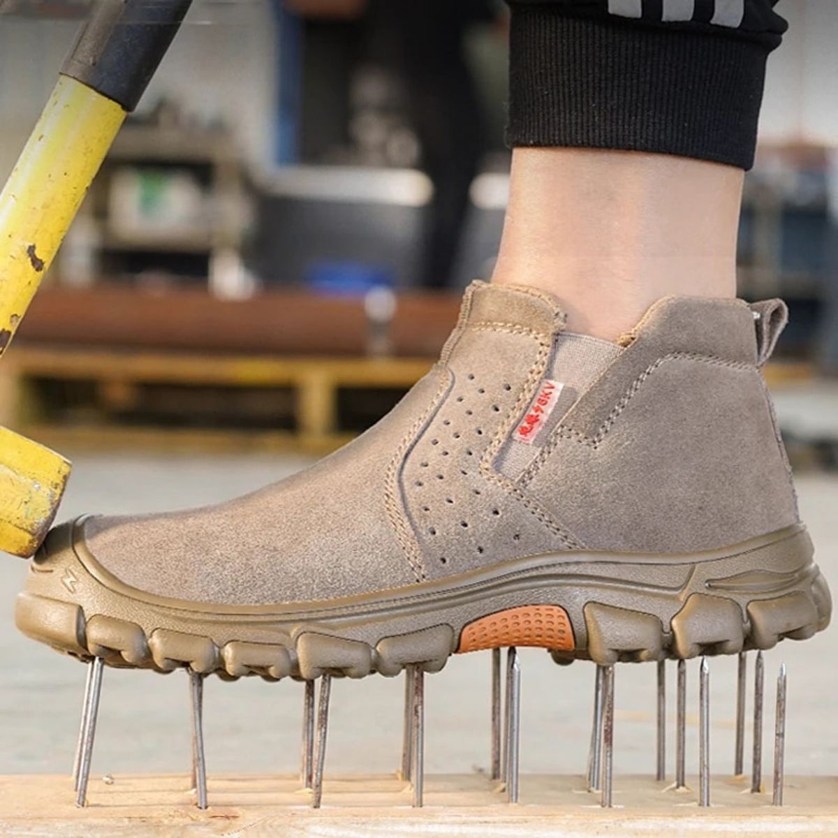 TIOZONEY - Botas de seguridad para soldar para hombre