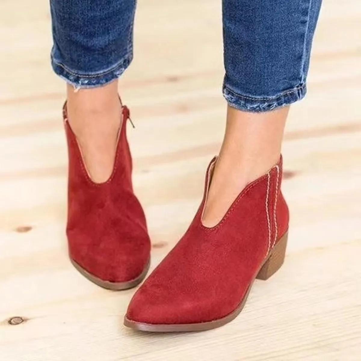 TIOZONEY - Botas Chelsea para mujer