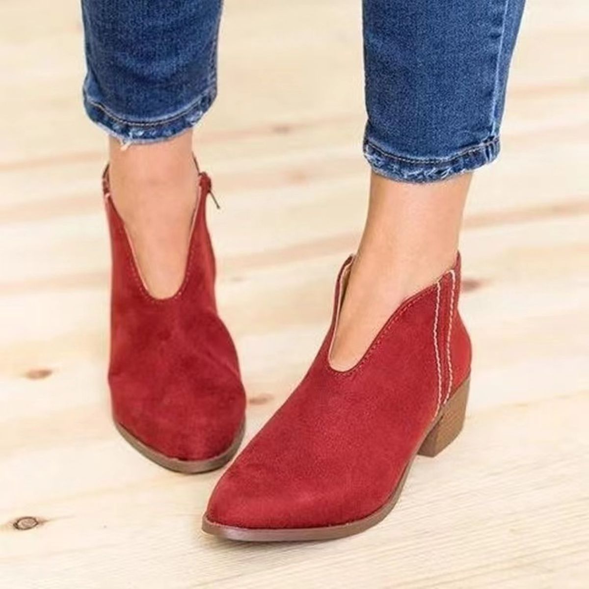 TIOZONEY - Botas Chelsea para mujer
