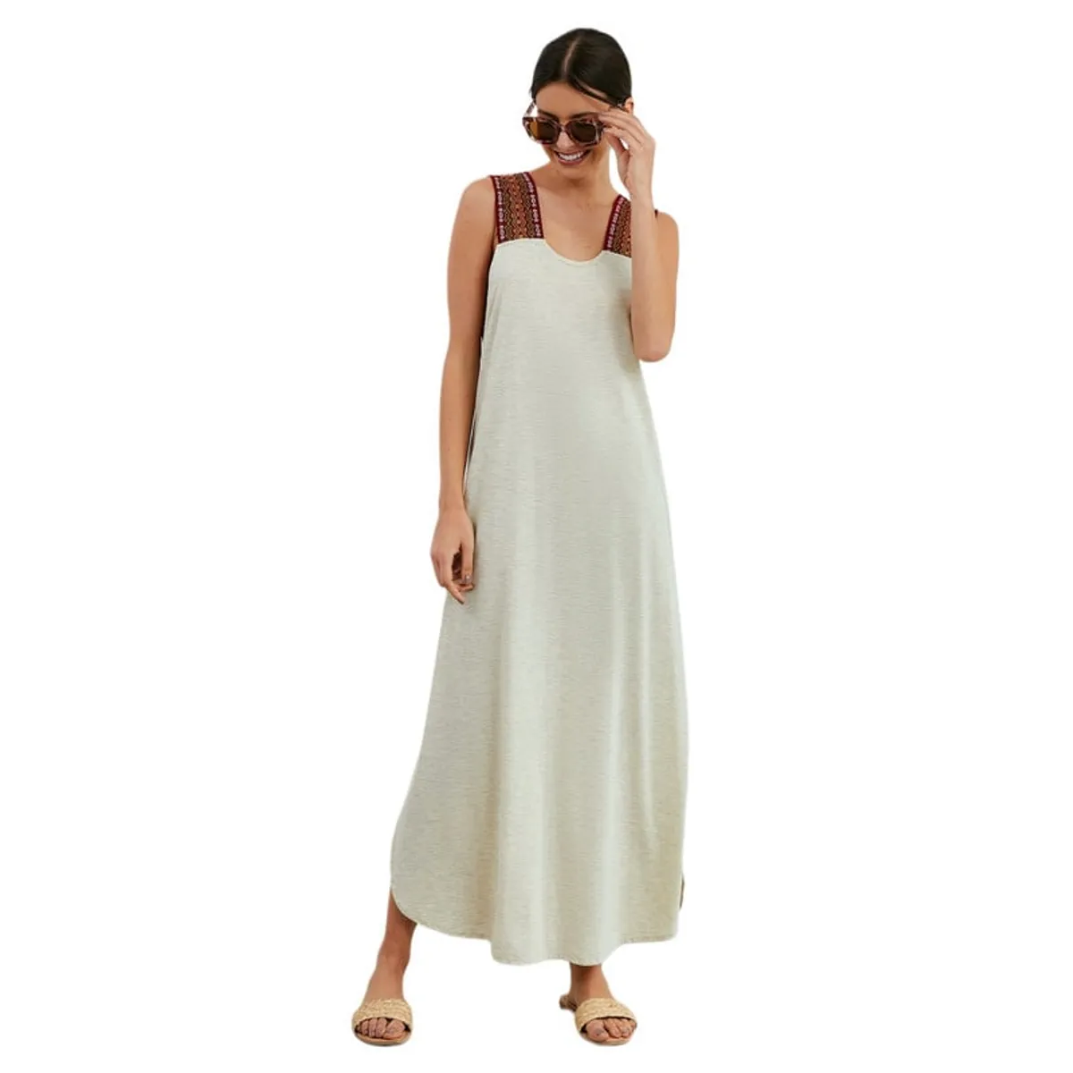 PERMUTA - SALIDA DE PLAYA SIMONA LARGO CREMA PERMUTA