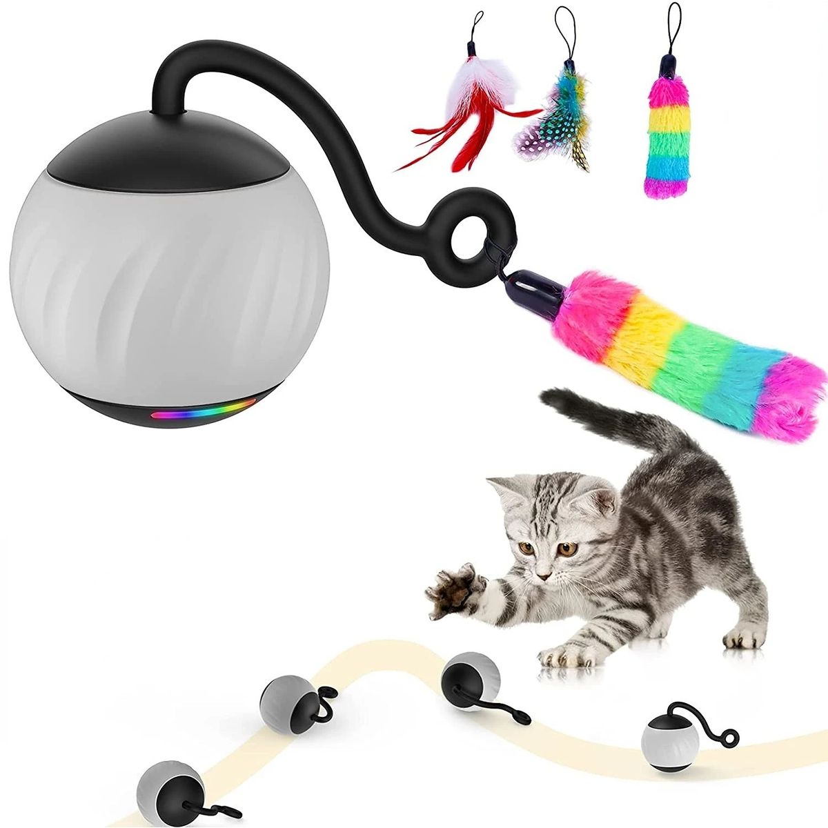 IMPORTADO MC - Pelota Inteligente Para Gatos Juguete 360° para gatos