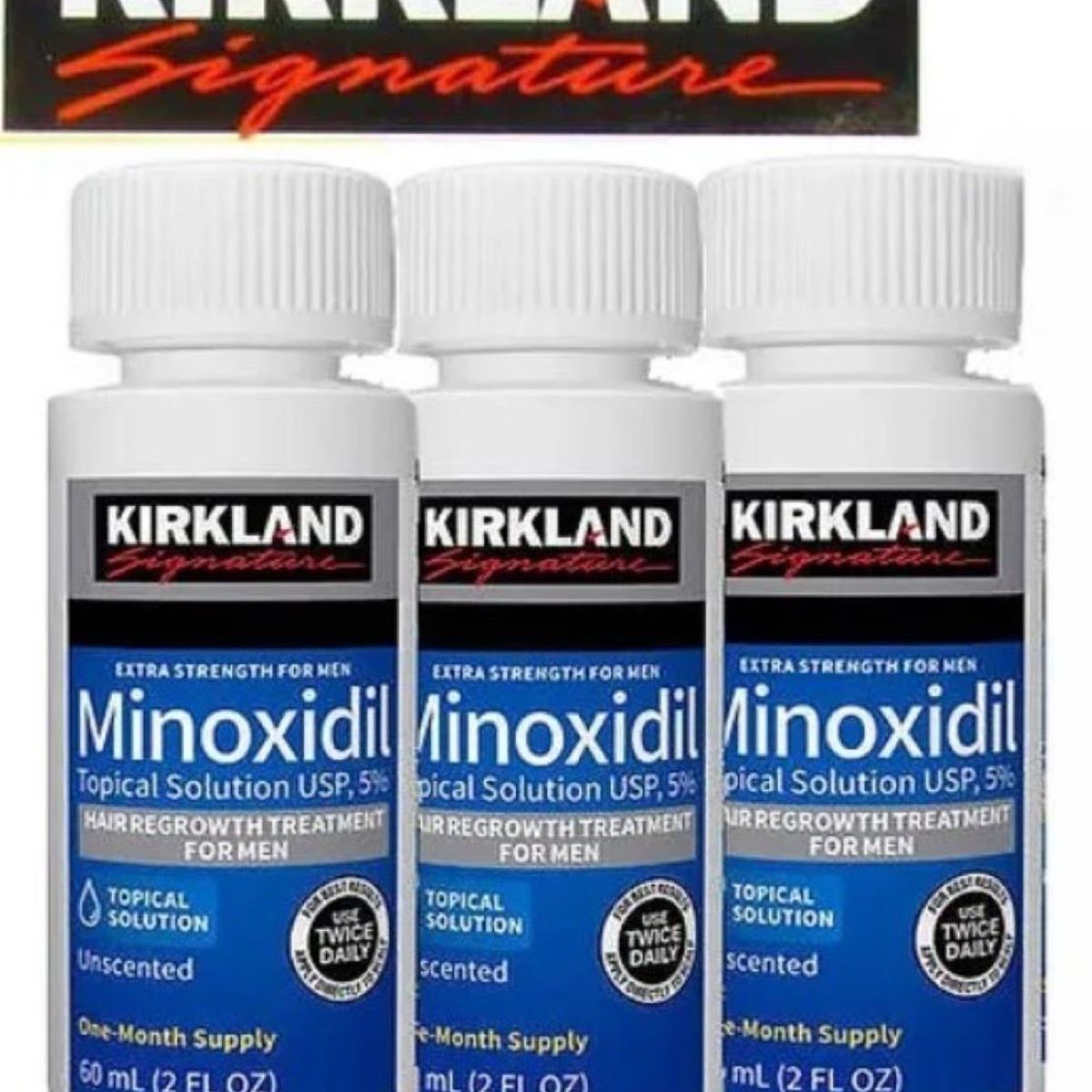 KIRKLAND - Minoxidil Kirkland Liquido pack 3 unidades + GOTERO ORIGINAL